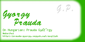 gyorgy prauda business card